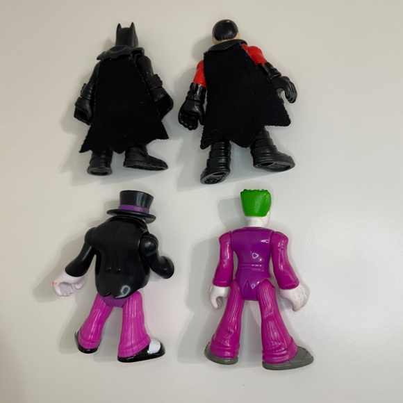 Imaginext characters figures dc comics action figures Batman robin penguin joker - Picture 2 of 2